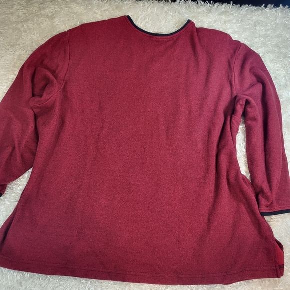 Teddi Women's Blouse Career Top, Burgundy/ Wine, Size 3X - Picture 6 of 9